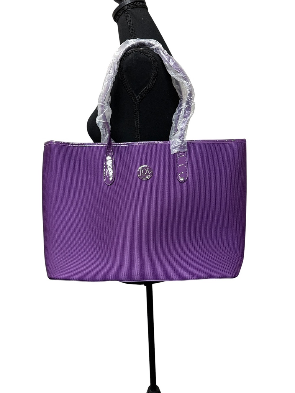 NWOT Joy Mangano Purple Tote Bag Large Carryall Shoulder Bag & Matching Wallet - Picture 7 of 13